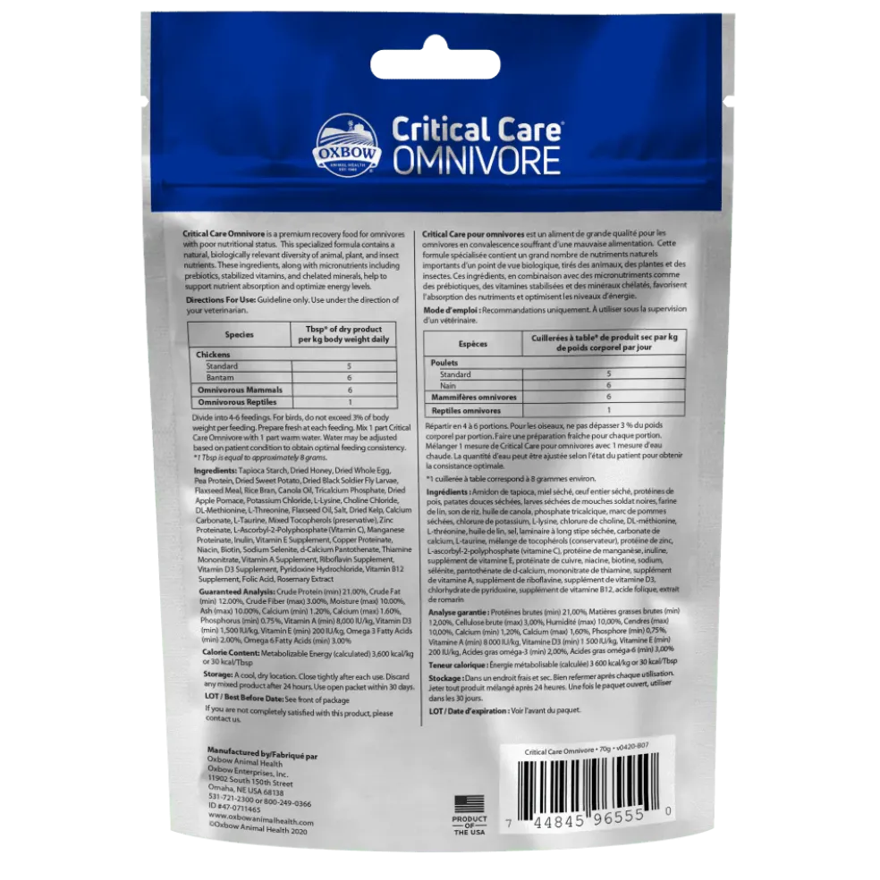Oxbow Animal Health Critical Care Omnivore