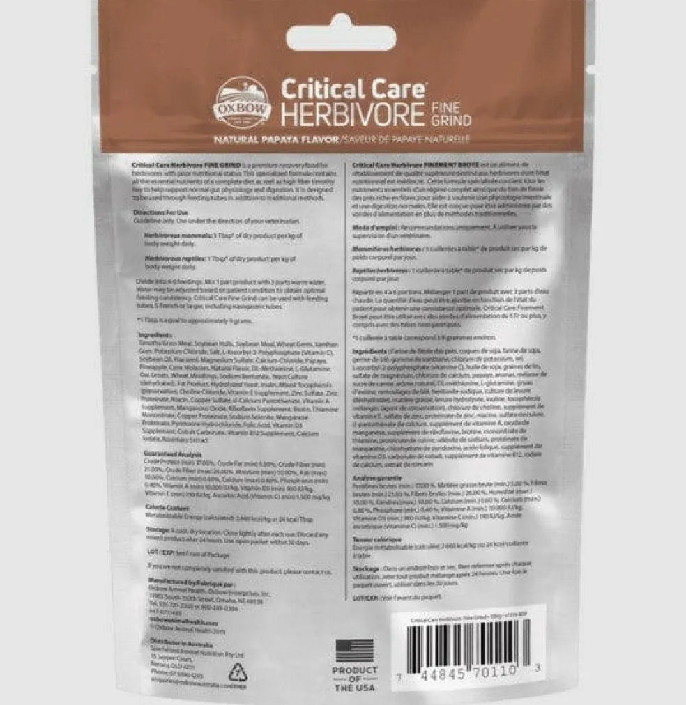 Oxbow Animal Health Critical Care Fine Grind Papaya (100 gm)