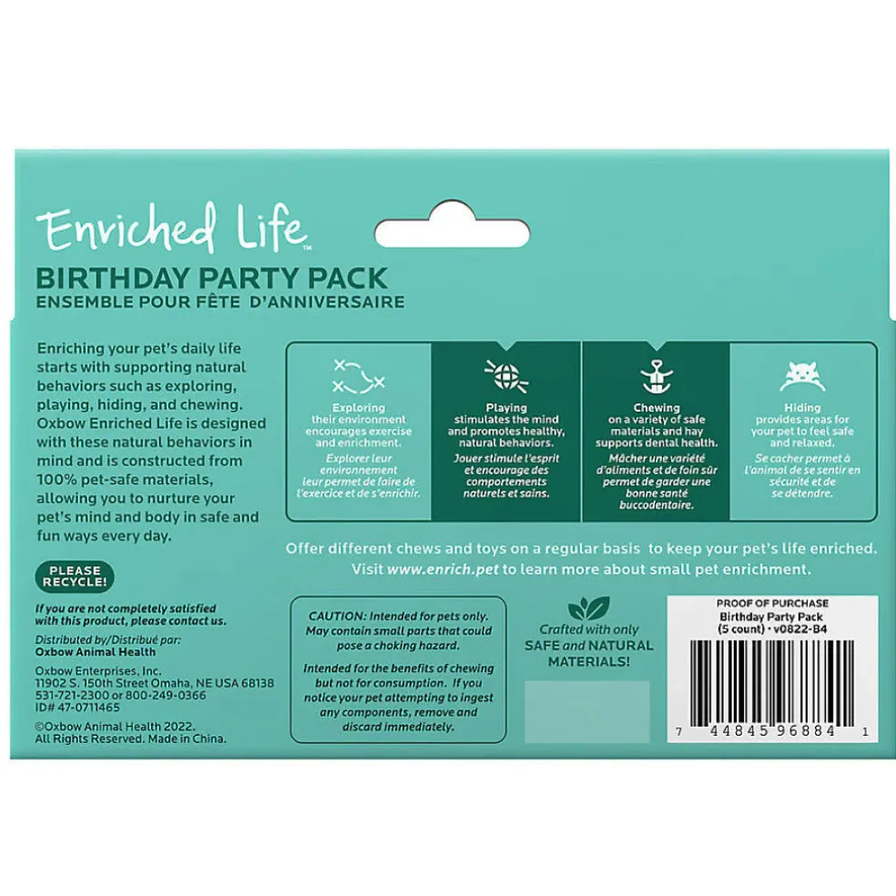 Oxbow Animal Health Enriched Life Birthday Party Pack Small Animal Chew Toys