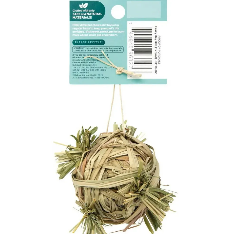 Oxbow Animal Health Enriched Life Crazy Hay Ball Small Animal Toy