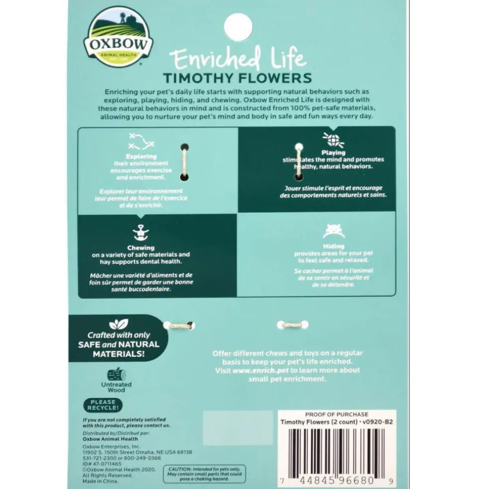 Oxbow Animal Health Enriched Life Timothy Flowers Small Animal Chew Toy