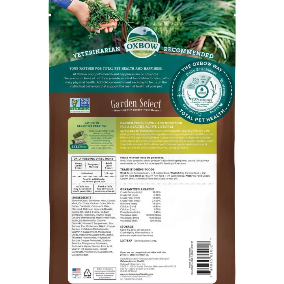Oxbow Animal Health Garden Select Chinchilla Food
