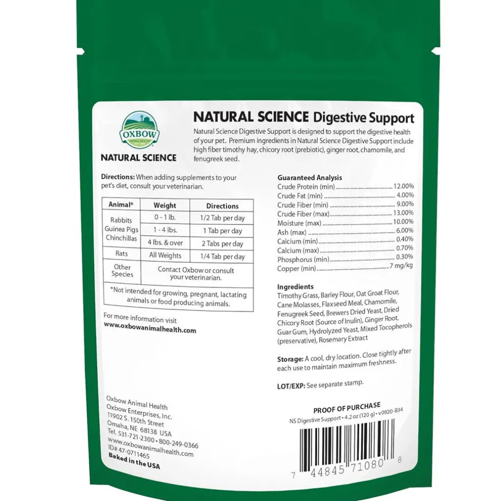 Oxbow Animal Health Natural Science - Digestive Support for Small Animals, 4.2-oz