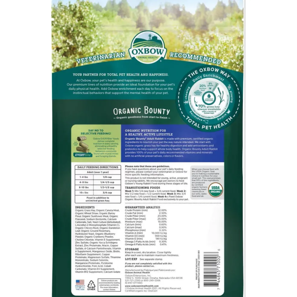 Oxbow Animal Health Organic Bounty Adult Rabbit Food (3 lb)