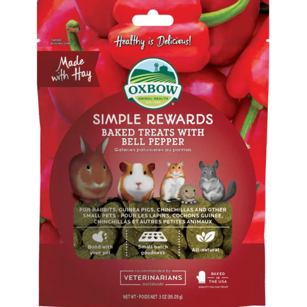 Oxbow Animal Health Simple Rewards Baked Small Animal Treats w/Bell Pepper (3 oz)
