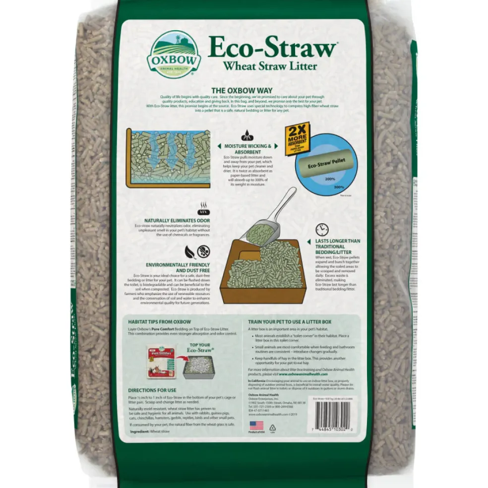 Oxbow Eco Straw Pelleted Wheat Straw Litter For Small Animals (20 lb)