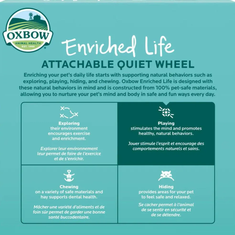Oxbow Enriched Life Attachable Quiet Wheel Toy For Small Animal