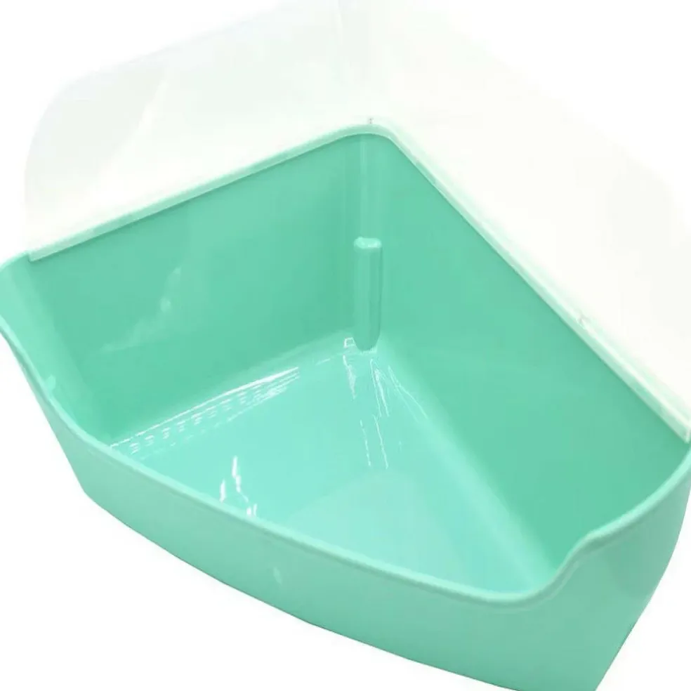 Oxbow Enriched Life Corner Litter Pan with Removable Shield For Small Animals