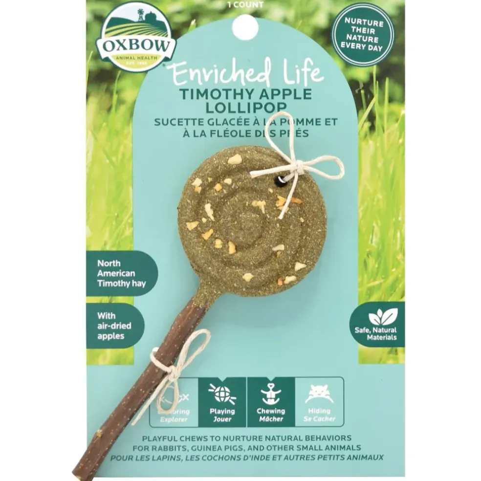 Oxbow Enriched Life Timothy Apple Lollipop Small Animal Chew