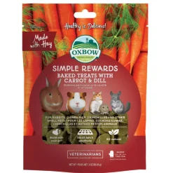 Oxbow Simple Rewards Baked Small Animal Treats with Carrot & Dill (3 oz)