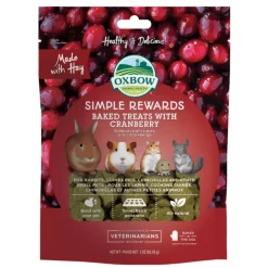 Oxbow Simple Rewards Baked Small Animal Treats with Cranberry (3 oz)