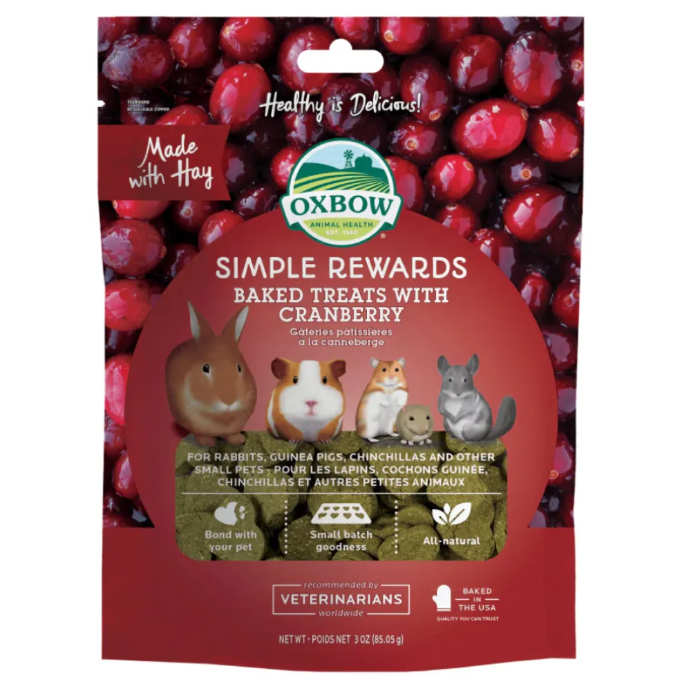 Oxbow Simple Rewards Baked Small Animal Treats with Cranberry (3 oz)