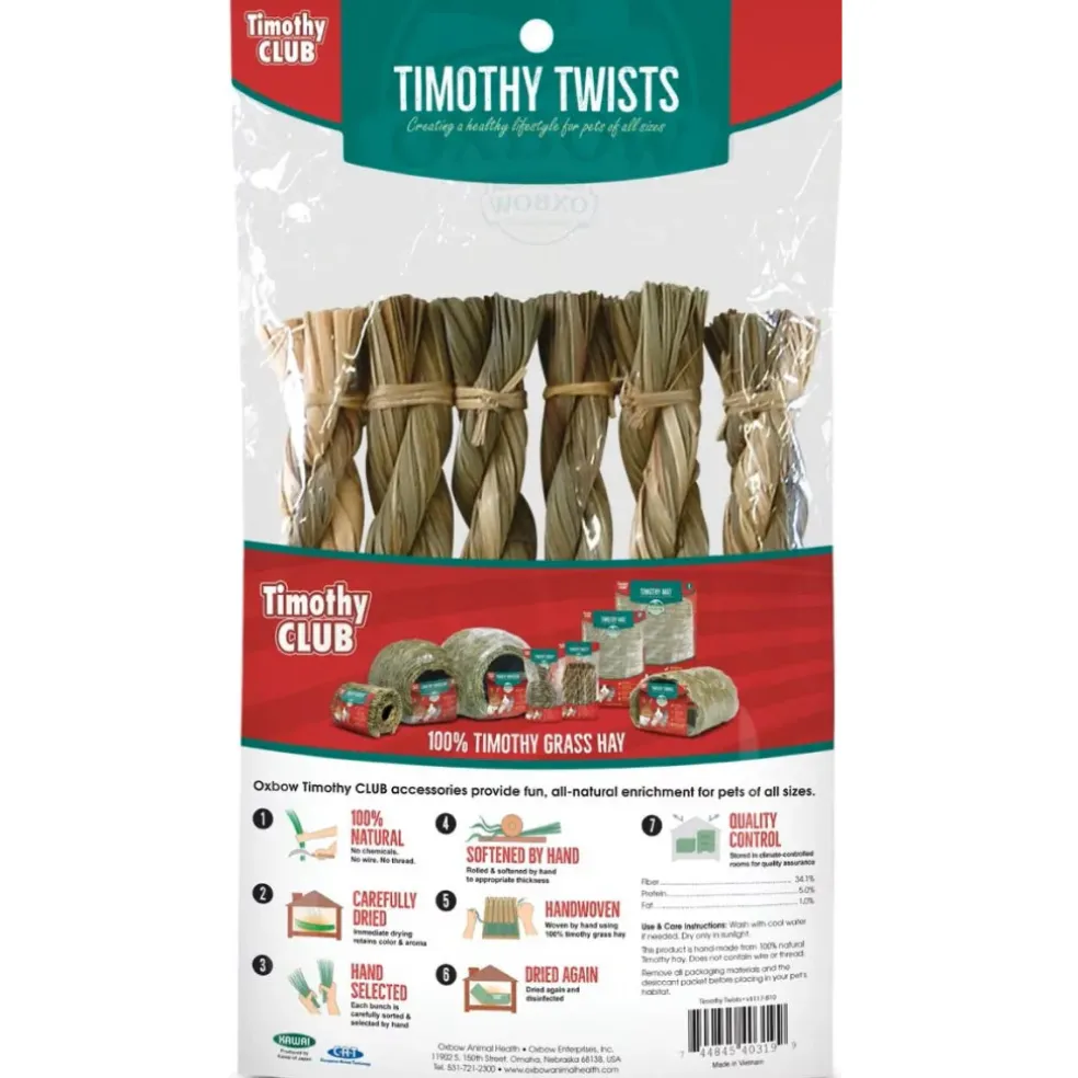 Oxbow Timothy CLUB Timothy Twists Small Animal Treats (6 pack)
