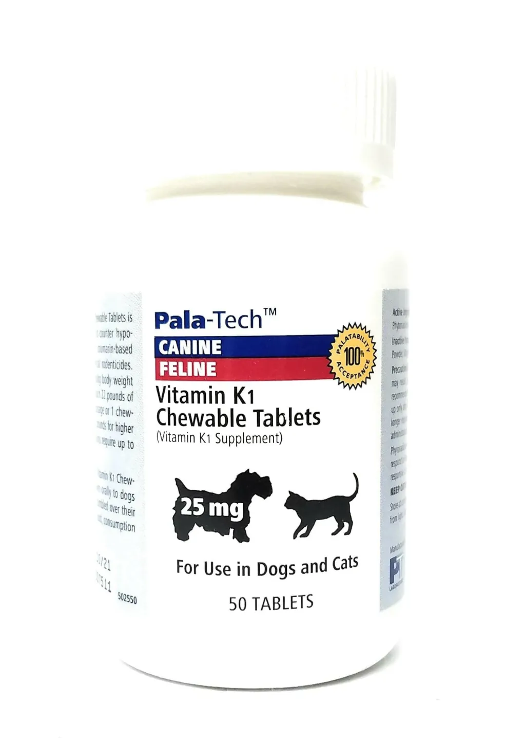 Pala-Tech Vitamin K1 25mg (50 chewable tablets)