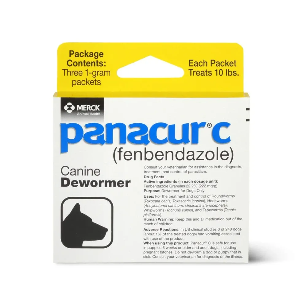 Panacur C Canine Dewormer (Fenbendazole) - 1 gram