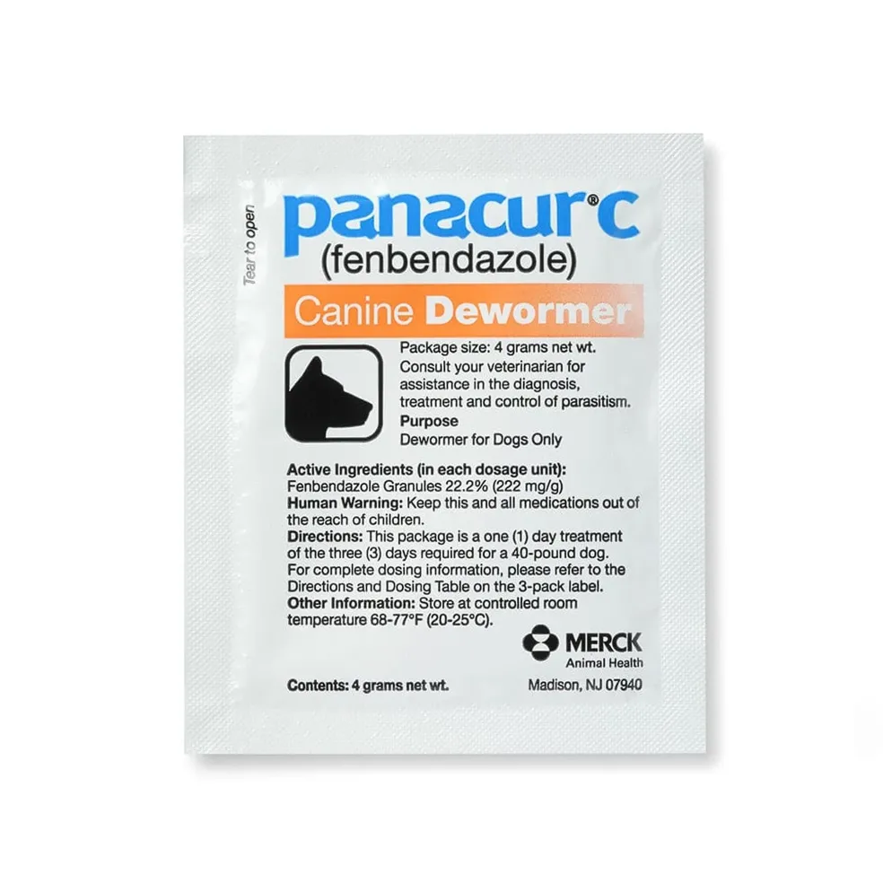 Panacur C (Fenbendazole) Canine Dewormer (4 gram)