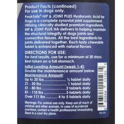 PeakTails Hip & Joint Plus HA for Dogs