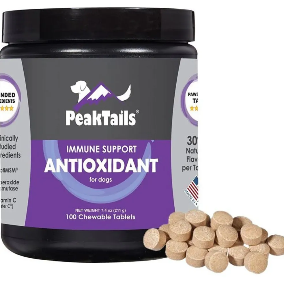 PeakTails Immune Support Antioxidant Chewable Tablets for Dogs