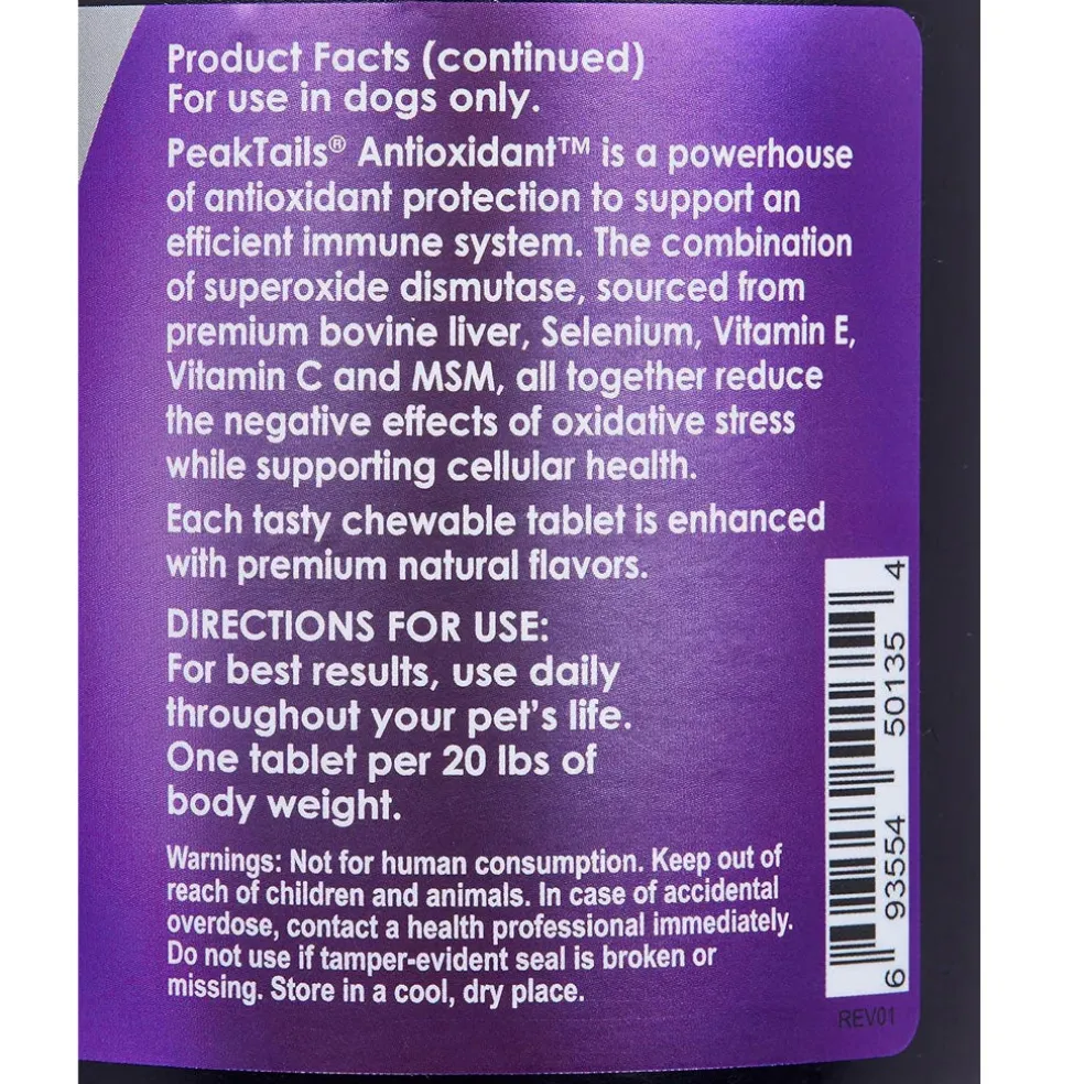 PeakTails Immune Support Antioxidant Chewable Tablets for Dogs