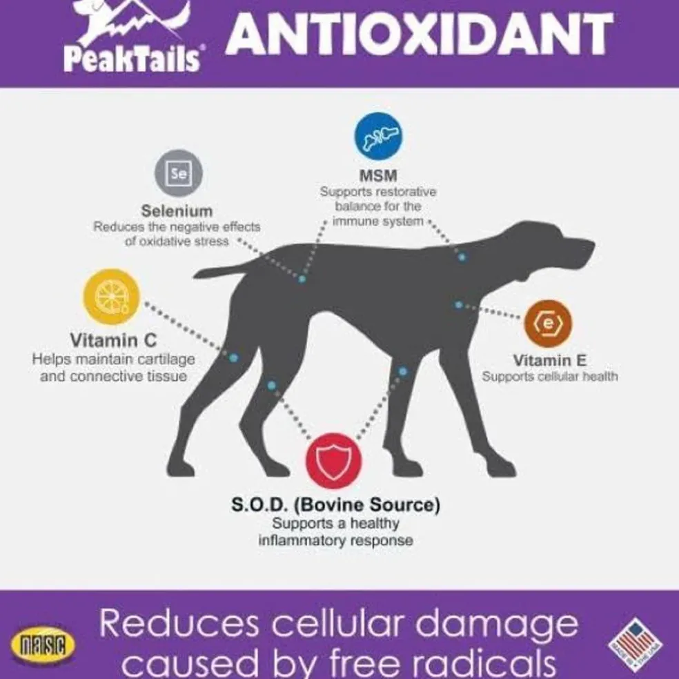 PeakTails Immune Support Antioxidant Chewable Tablets for Dogs