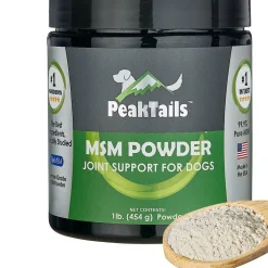 PeakTails Joint Support For Dogs MSM Powder Unflavored, 1-lb