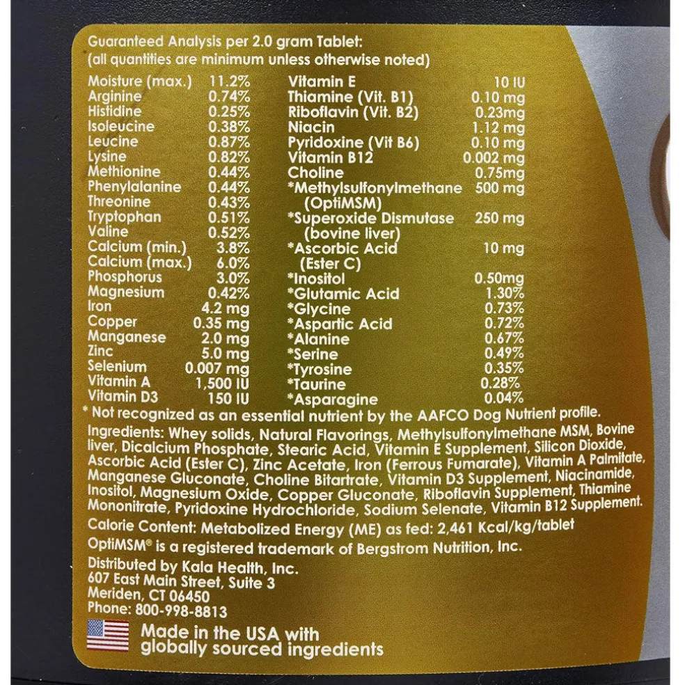 PeakTails Senior MultiVitamin Chewable Tablets for Dogs