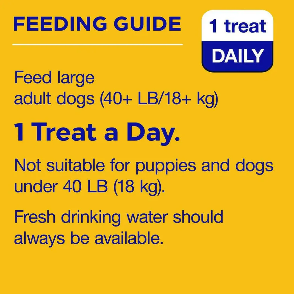 Pedigree Dentastix Dual Flavored Bacon & Chicken Flavored Large Dental Dog Treats, 32 Count