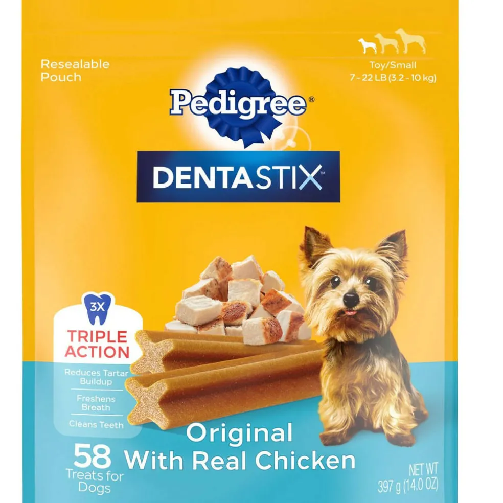 Pedigree Dentastix Mini Original Chicken Flavor Dental Dog Treats, 58 Count