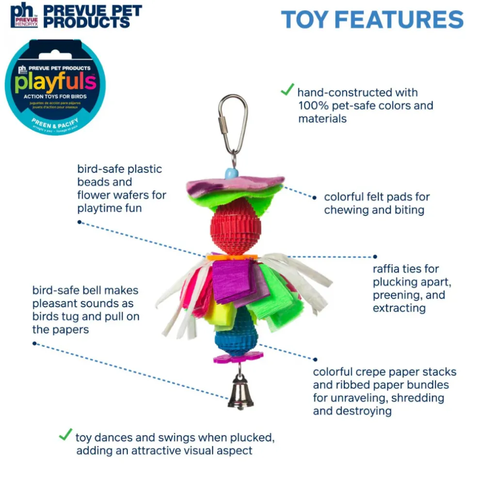 Pervue Pet Playfuls Fancy Dance Bird Toy