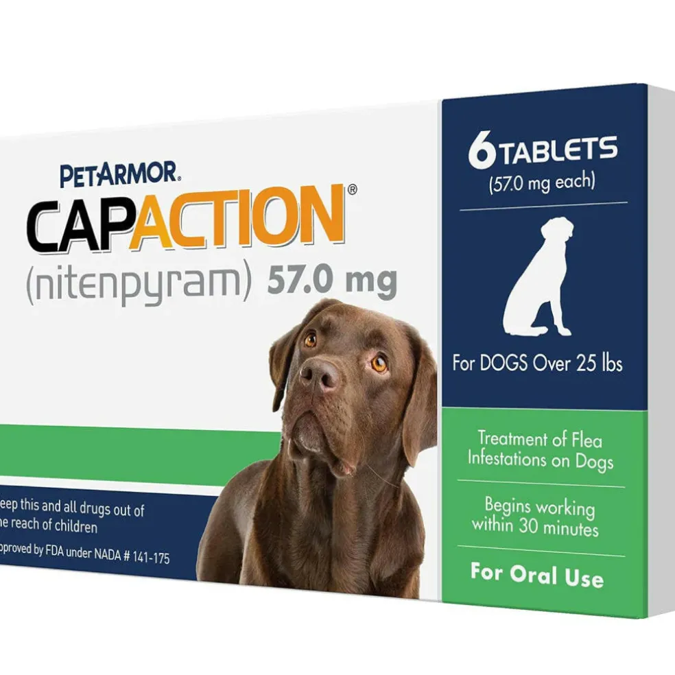 PetArmor CapAction Oral Flea Treatment Tabs For Dogs >25LB (6 Count)