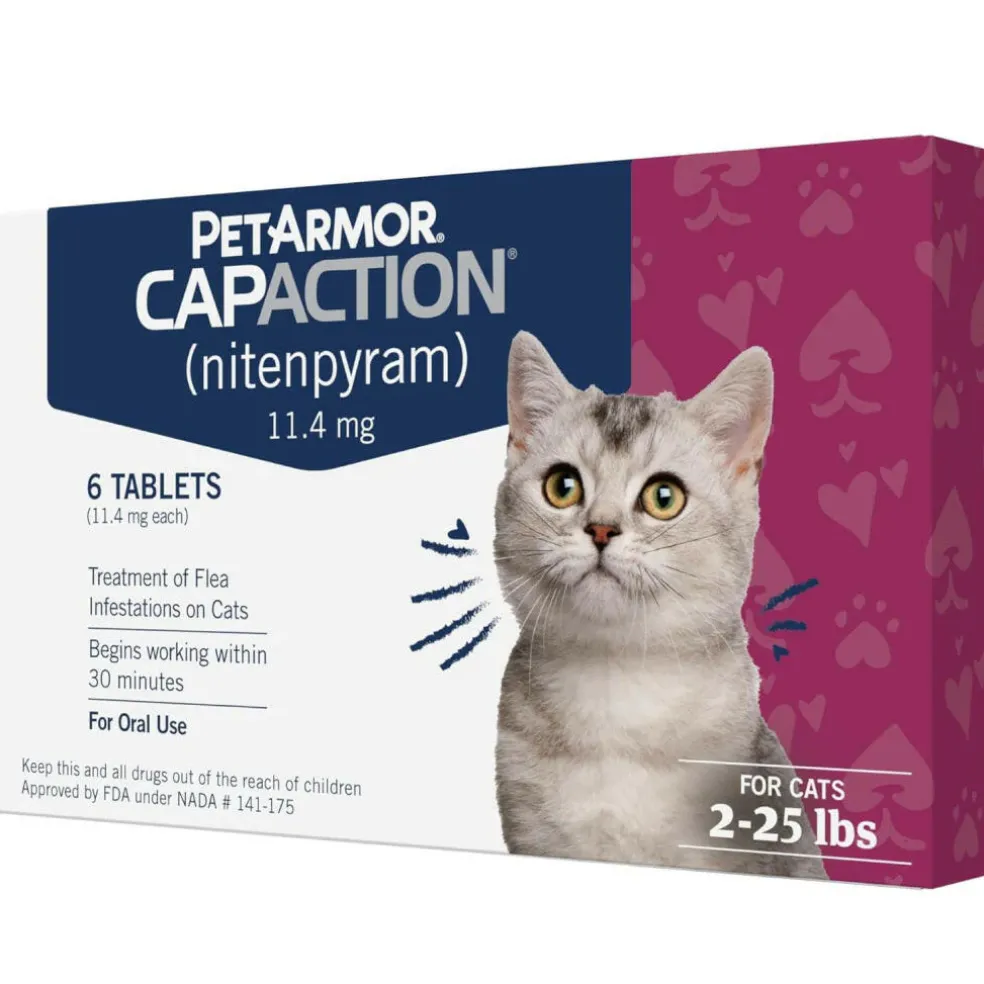 PetArmor CapAction Oral Flea Treatment Tabs for Cats 2-25LB (6 Count)