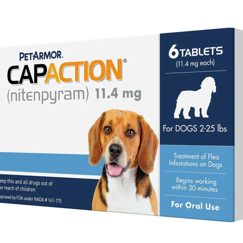 PetArmor CapAction Oral Flea Treatment Tabs For Dogs 2-25 LB (6 Count)