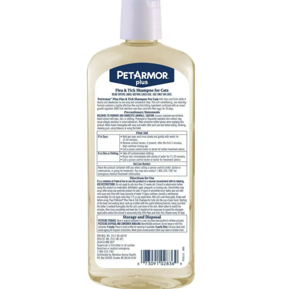 PetArmor Plus Flea & Tick Shampoo for Cats (12 oz)