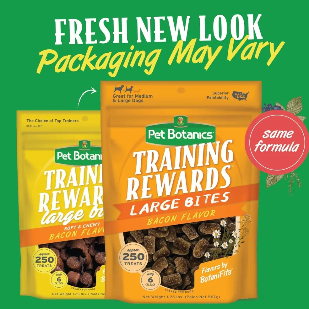 Pet Botanics Training Rewards Soft & Chewy Bacon Flavor Large Bites (1.25 lb)