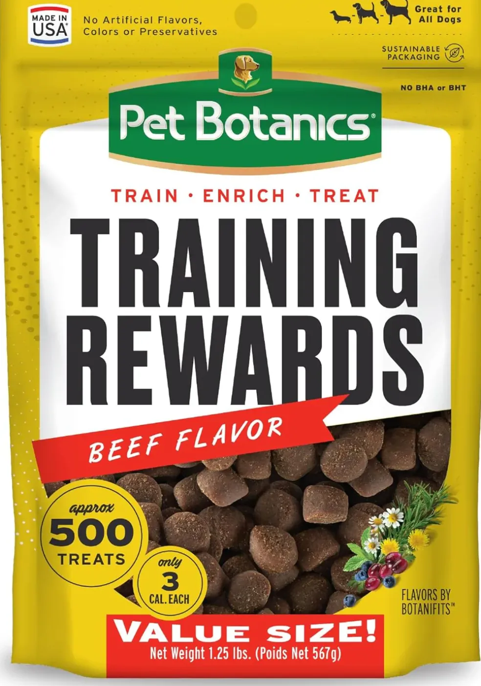 Pet Botanics Training Rewards Soft & Chewy Beef Flavor Dog Treats (20 oz)