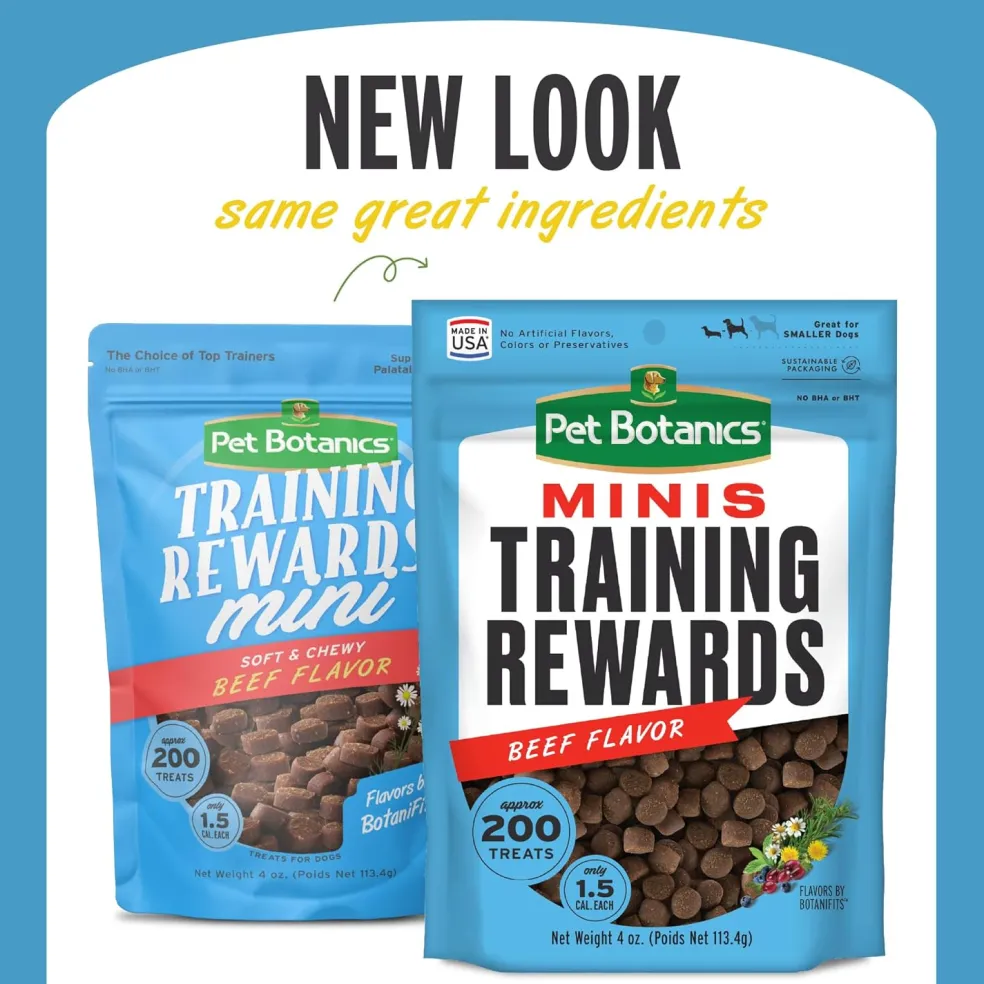 Pet Botanics Training Rewards Mini Soft & Chewy Beef Flavor Dog Treats