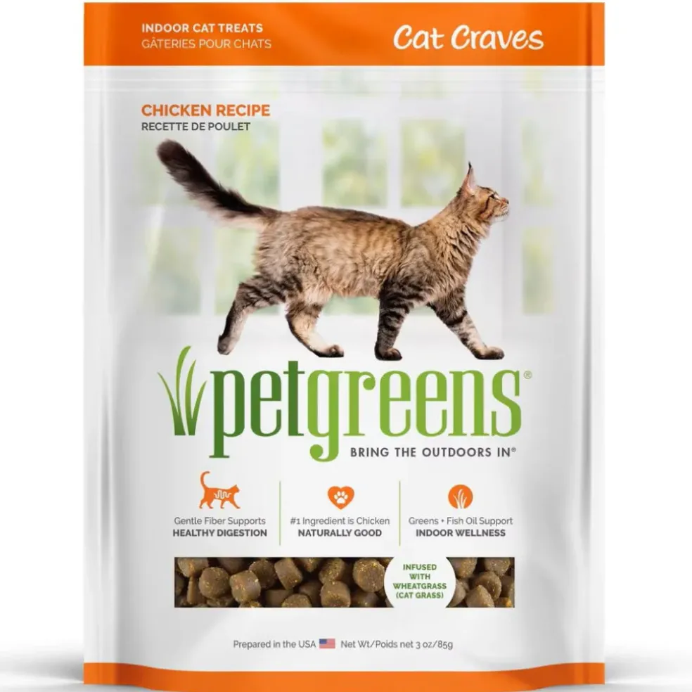 Pet Greens Cat Craves Semi-Moist Chicken Soft Treats For Cats (3 oz)