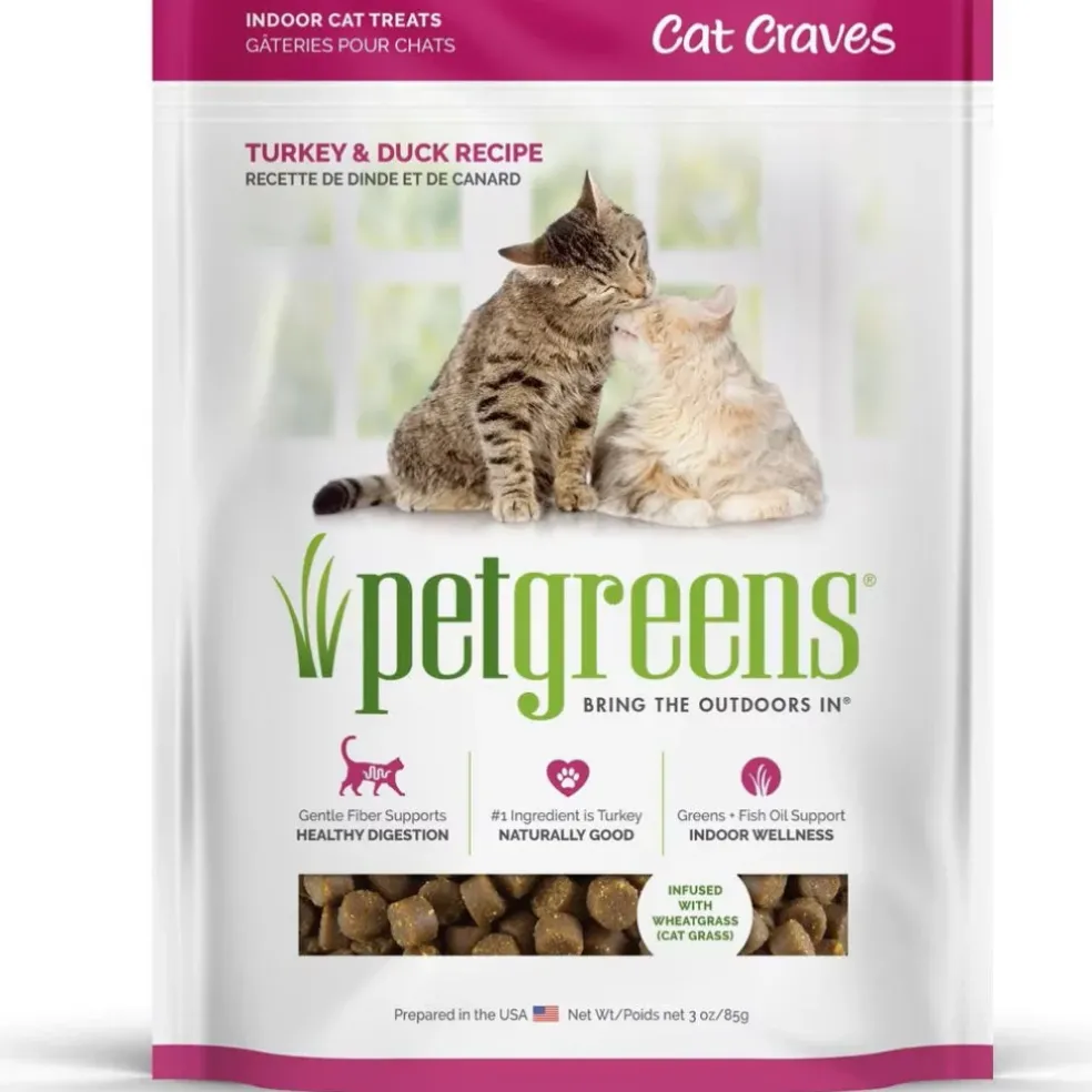 Pet Greens Cat Craves Semi-Moist Turkey & Duck Soft Treats For Cats (3 oz)