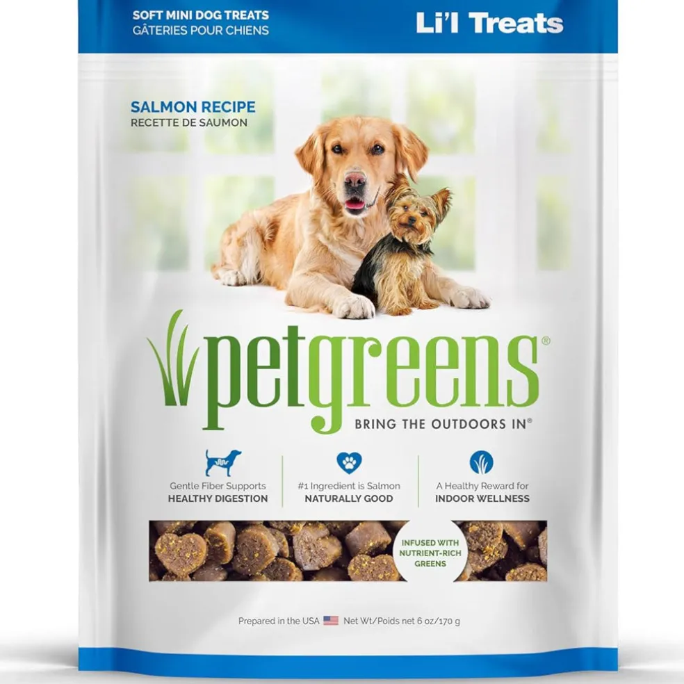 Pet Greens Li'l Treats Salmon Soft Mini Dog Treats, 6-oz