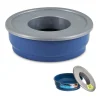 Petmate No Spill Durable Pet Bowl for Water and Food for Dogs & Cats (48 oz) Blue