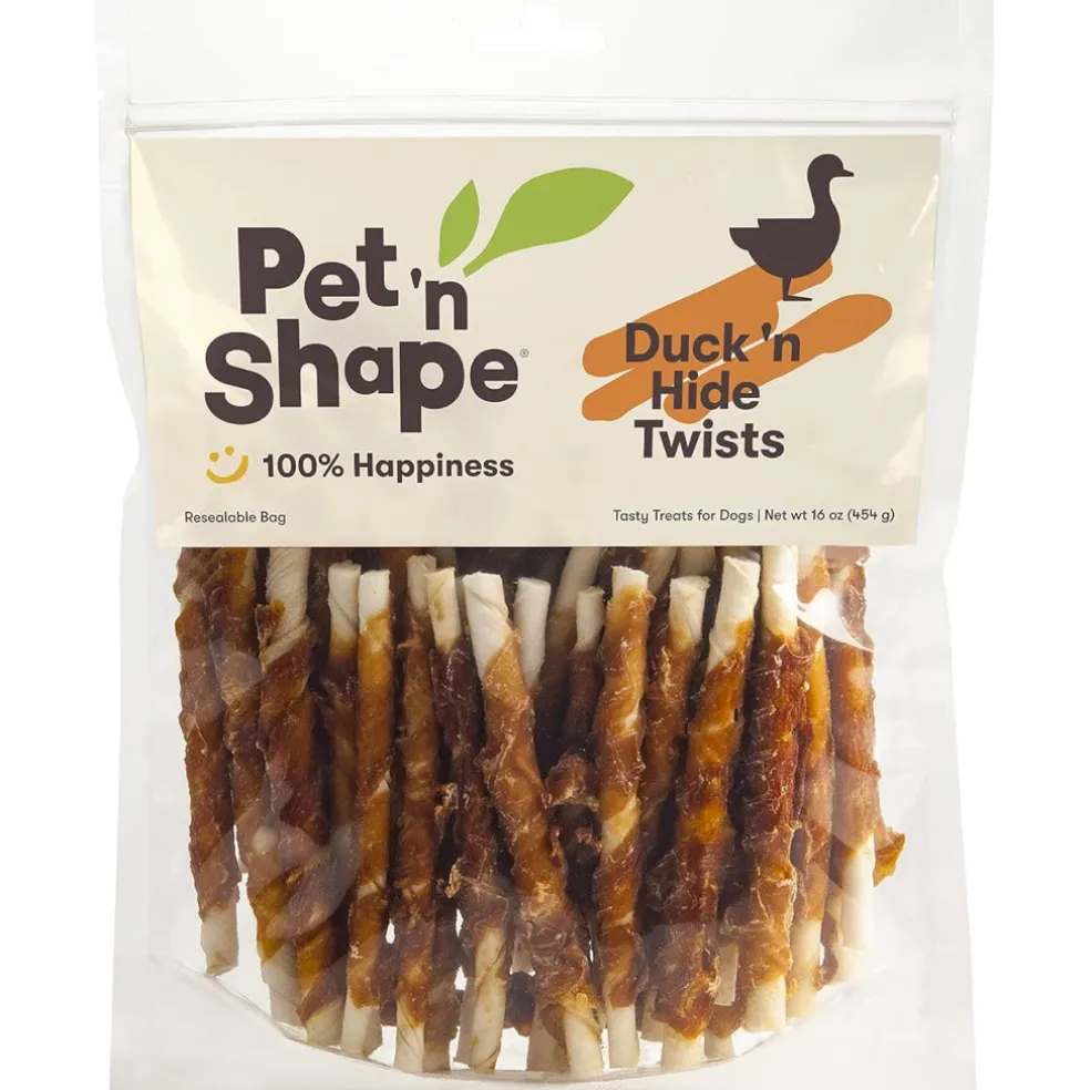 Pet 'n Shape Duck'n Hide Twists Duck Wrapped Rawhide Treats For Dogs