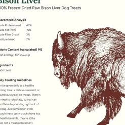 360 Pet Nutrition Bison Liver Freeze-Dried Raw Dog Food, 4-oz