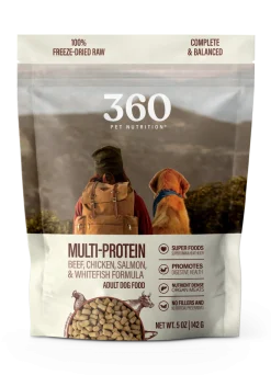 360 Pet Nutrition Multi-Meat Freeze-Dried Raw Complete Meal for Adult Dogs