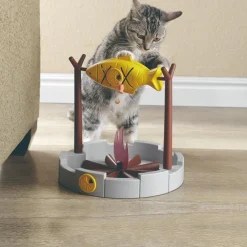 PetPals Grilled Fish Interactive Treat Toy for Cats