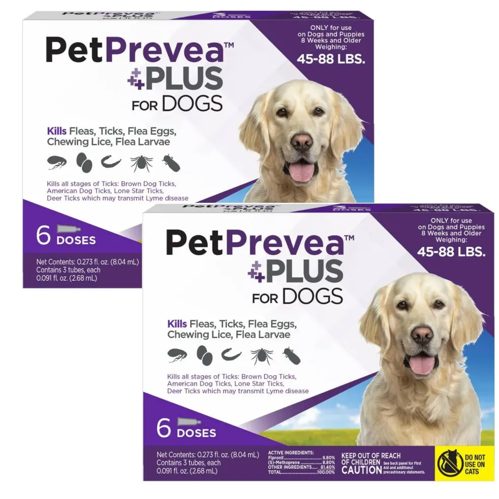 PetPrevea Plus Topical Treatment for Dogs 45-88 lbs
