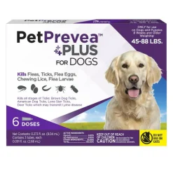 PetPrevea Plus Topical Treatment for Dogs 45-88 lbs