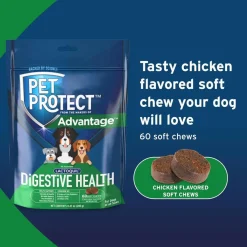 Pet Protect Digestive Health Lactoquil for Dogs, Chicken Flavor, 60 Soft Chews