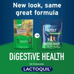 Pet Protect Digestive Health Lactoquil for Dogs, Chicken Flavor, 60 Soft Chews