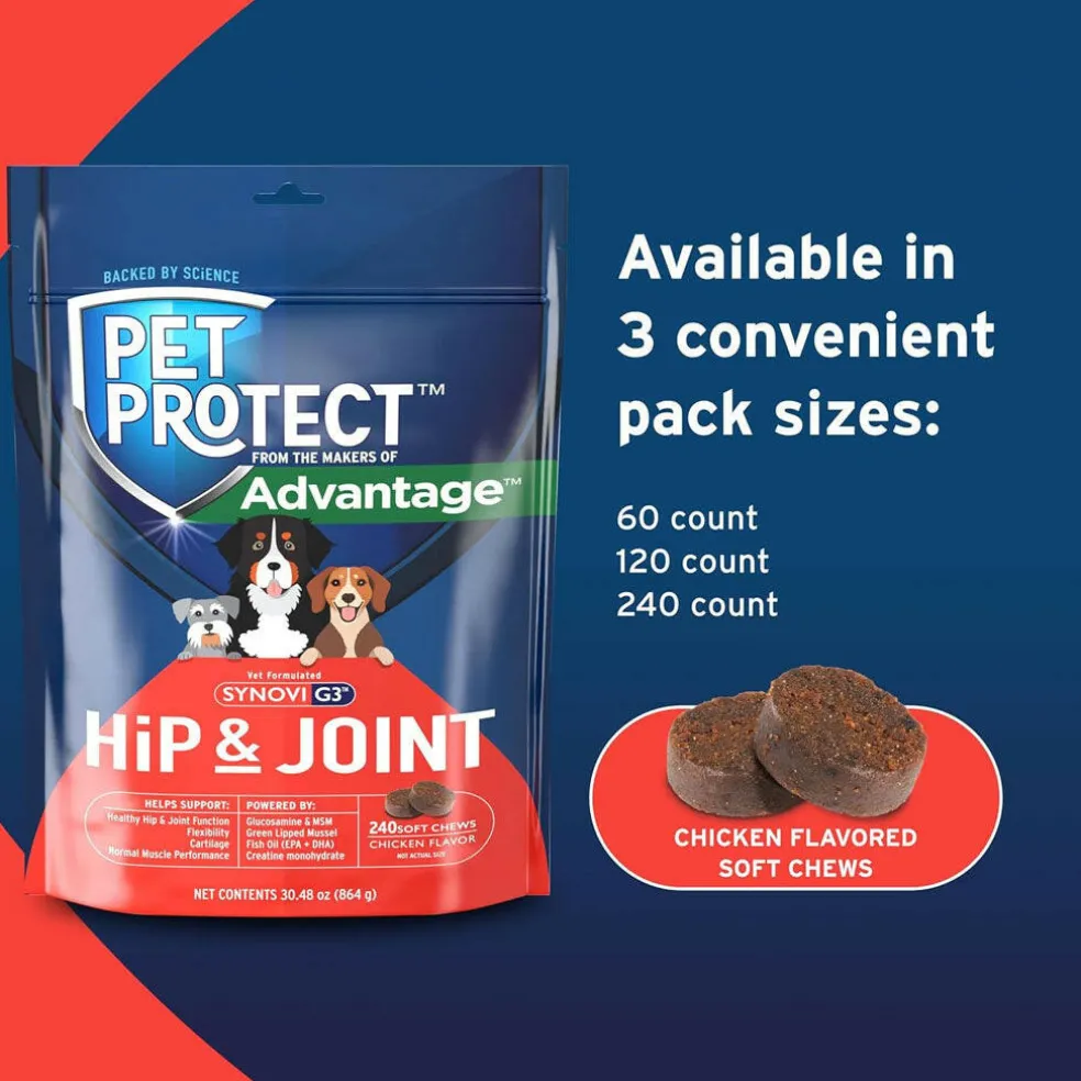 Pet Protect Hip & Joint Synovi G3 for Dogs, Chicken Flavor