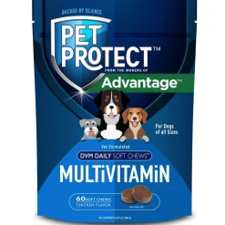 Pet Protect Multivitamin DVM Daily Soft Chews for Dogs, Chicken Flavor